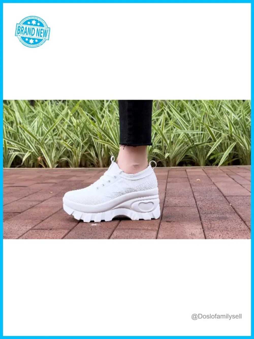 Women's Chunky Platform Wedge Walking Shoes Knit Breathable Orthopedic Sneakers